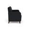 Lesro Siena Lounge Reception 2 Seat Tandem Seating No Center Arm, Walnut, MD Black Upholstery SN2101 - alternate 2